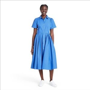 ALEXIS for Target Blue Short Sleeve Shirtdress